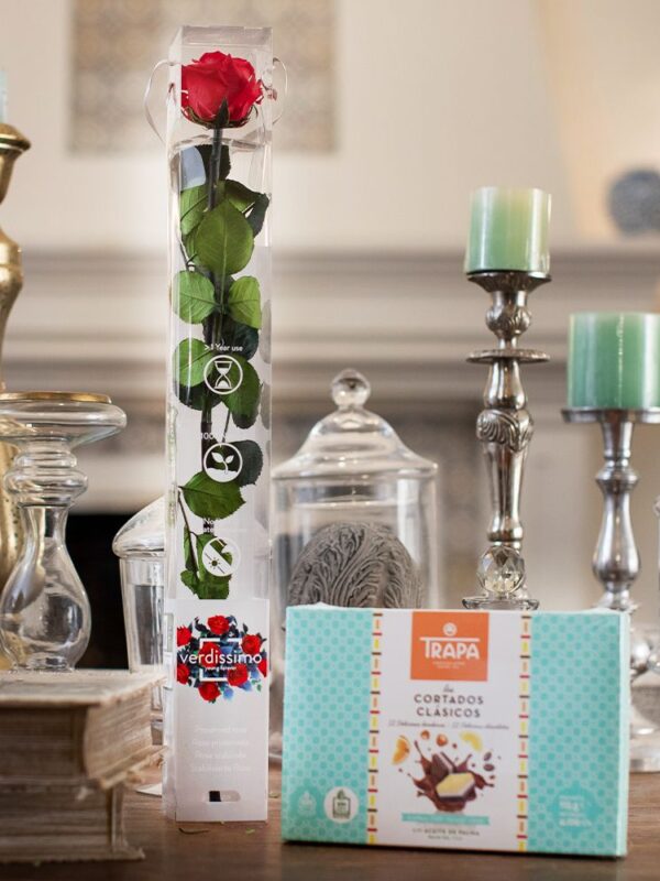 Rosa preservada bombon rapa